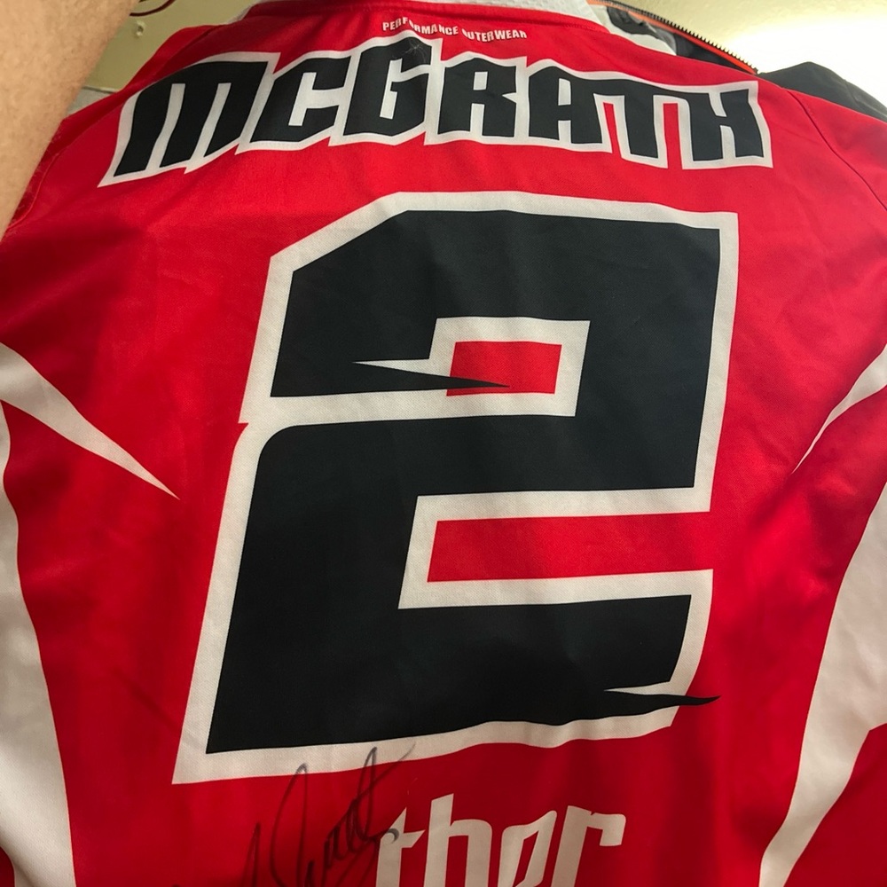 Rare AutographedJeremey Mcgrath Authentic motocross Jersey.